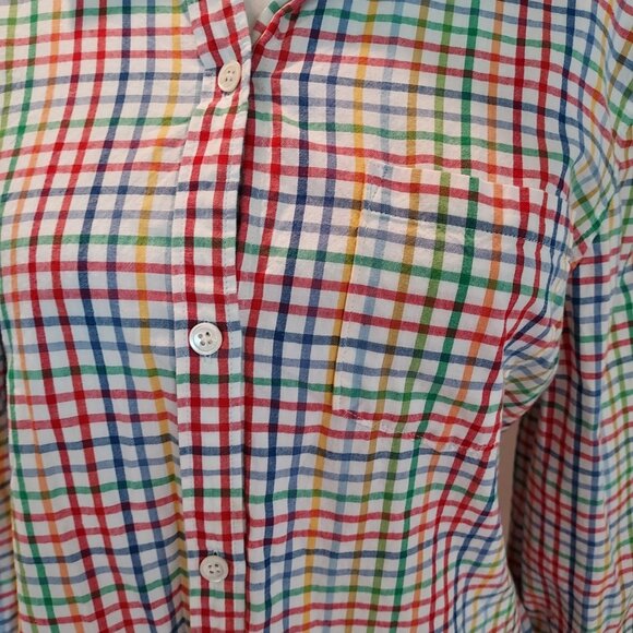 Theory Multicolor Kenola Crest Button Up Long Sleeve Shirt Size XLg - Picture 6 of 7